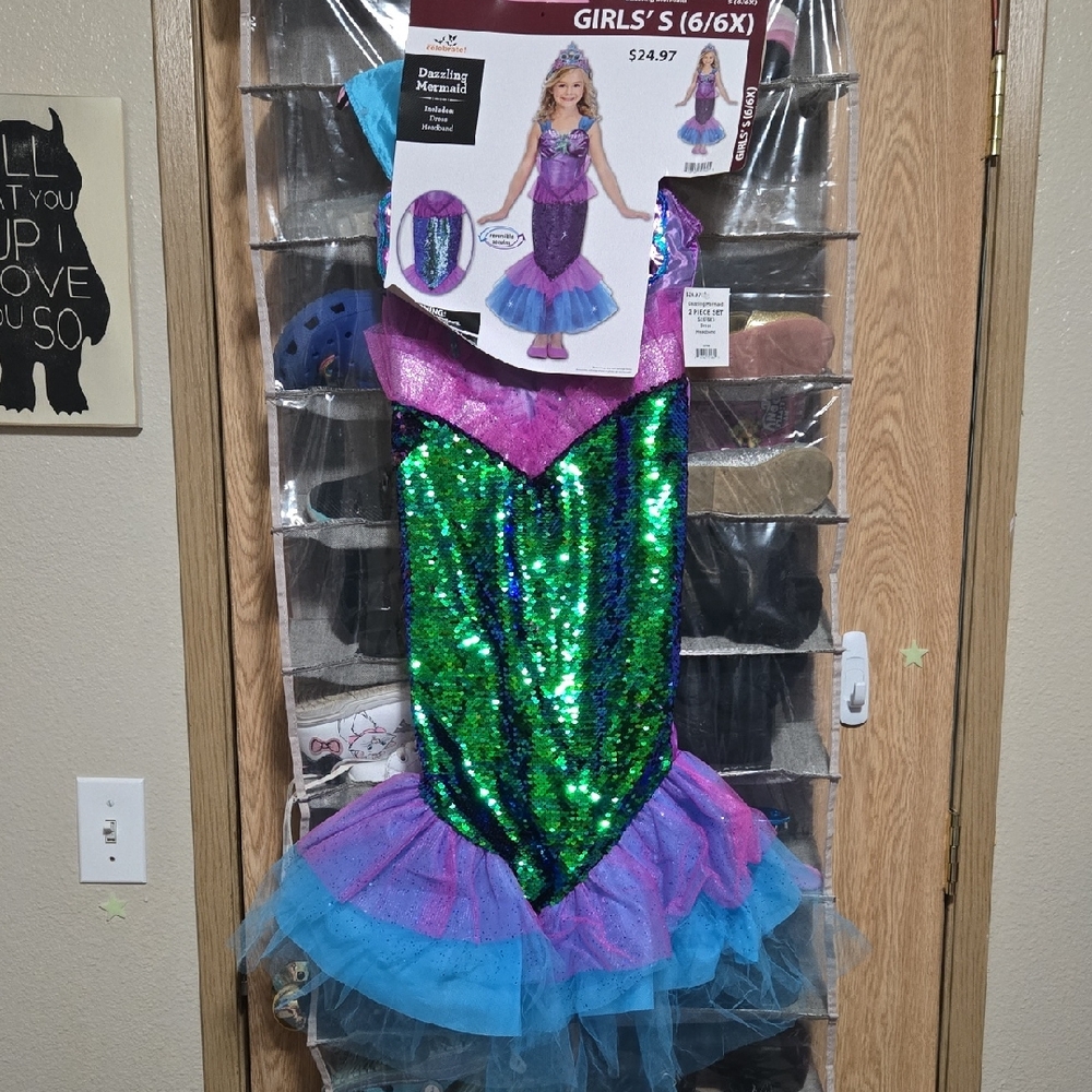 Dazzling Mermaid Kids Costume - Green and Blue